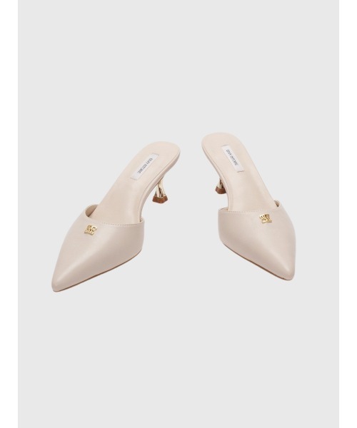 EIMY ISTOIRE（エイミーイストワール）の「ロゴモチーフポイントテッドミュール（サンダル・レディース・アイボリー/ブラック・L/M/S）」の3枚目の写真