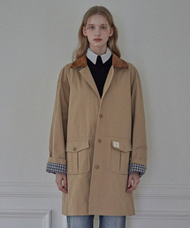 HAINT（ヘイント）の「EMMA CHECK HALF TRENCH COAT_2COLORS_BEIGE（トレンチコート）」