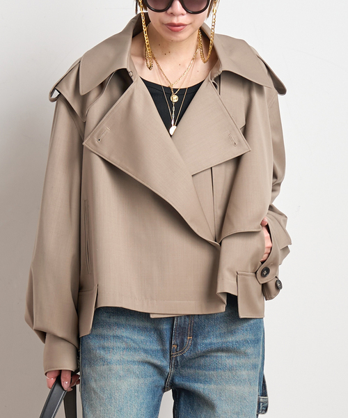 MINITZ/ミニッツ】別注SHORT TRENCH JACKET（トレンチコート）｜MINITZ