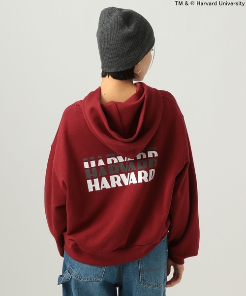 Russell Athletic（ラッセルアスレティック）の「【RUSSELL ATHLETIC (ラッセルアスレティック）】別注カレッジフーディー（スウェット・レディース・オフホワイト/ボルドー・FREE）」の10枚目の写真