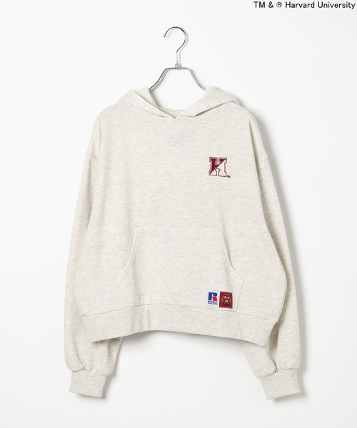 Russell Athletic（ラッセルアスレティック）の「【RUSSELL ATHLETIC (ラッセルアスレティック）】別注カレッジフーディー（スウェット・レディース・オフホワイト/ボルドー・FREE）」の11枚目の写真