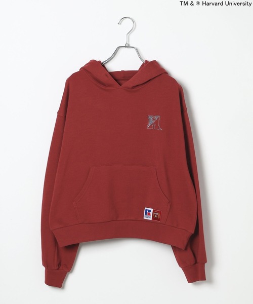 Russell Athletic（ラッセルアスレティック）の「【RUSSELL ATHLETIC (ラッセルアスレティック）】別注カレッジフーディー（スウェット・レディース・オフホワイト/ボルドー・FREE）」の13枚目の写真