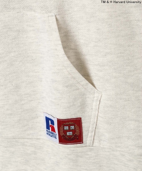 Russell Athletic（ラッセルアスレティック）の「【RUSSELL ATHLETIC (ラッセルアスレティック）】別注カレッジフーディー（スウェット・レディース・オフホワイト/ボルドー・FREE）」の5枚目の写真