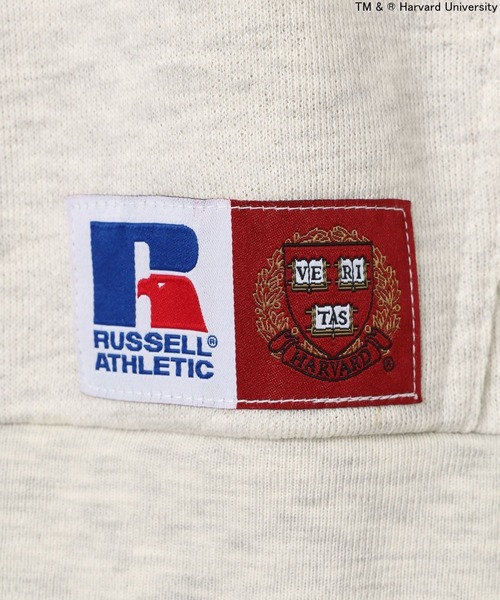 Russell Athletic（ラッセルアスレティック）の「【RUSSELL ATHLETIC (ラッセルアスレティック）】別注カレッジフーディー（スウェット・レディース・オフホワイト/ボルドー・FREE）」の6枚目の写真