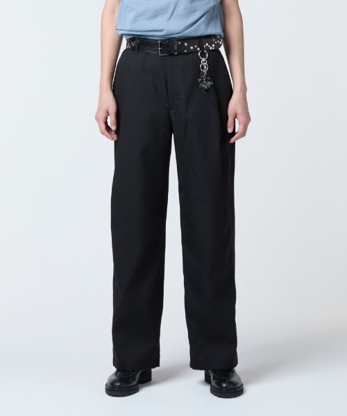 SHOOP (シュープ)の「SHOOP BIG TACK TROUSERS (SHSS26002)(スラックス・メンズ・ブラック・MEDIUM/LARGE/SMALL)」の1枚目の写真