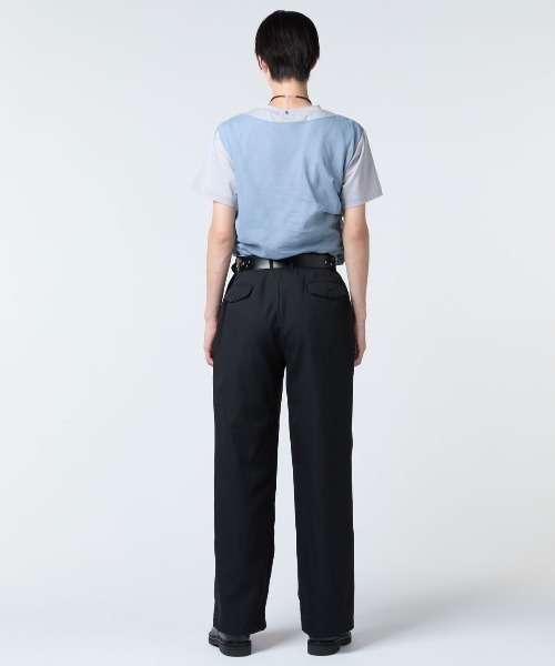 SHOOP (シュープ)の「SHOOP BIG TACK TROUSERS (SHSS26002)(スラックス・メンズ・ブラック・MEDIUM/LARGE/SMALL)」の7枚目の写真