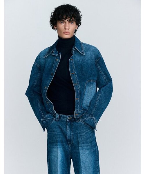 HEUTE(ホイテ)の「TRIANGLE TRUCKER JACKET (DARK BLUE)(デニムジャケット・メンズ・その他・M)」の1枚目の写真