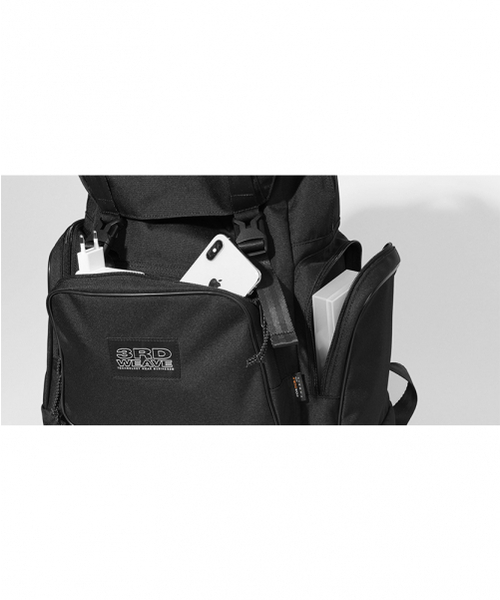 THIRDWEAVE（サードウェーブ）の「3 POCKET BACKPACK / BLACK（バックパック/リュック・メンズ・ブラック・FREE）」の4枚目の写真