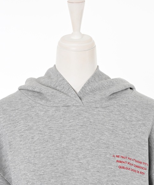 Narcissus（ナルシス）の「ダンボール刺繍パーカー/配色（パーカー・レディース・ネイビー/グレー・FREE）」の13枚目の写真