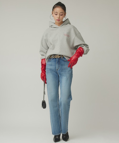 Narcissus（ナルシス）の「ダンボール刺繍パーカー/配色（パーカー・レディース・ネイビー/グレー・FREE）」の4枚目の写真