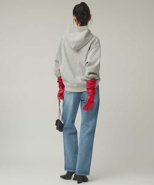 Narcissus（ナルシス）の「ダンボール刺繍パーカー/配色（パーカー・レディース・ネイビー/グレー・FREE）」の5枚目の写真