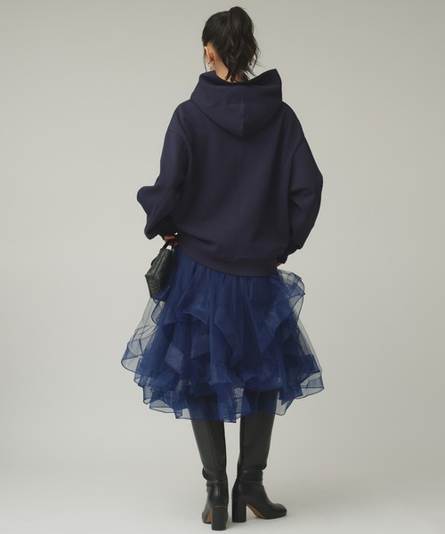 Narcissus（ナルシス）の「ダンボール刺繍パーカー/配色（パーカー・レディース・ネイビー/グレー・FREE）」の10枚目の写真