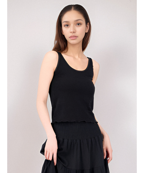 ACUD（アクド）の「Cropped Sleeveless Knit _Black（Tシャツ/カットソー・レディース・ブラック・FREE）」の2枚目の写真