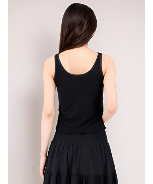 ACUD（アクド）の「Cropped Sleeveless Knit _Black（Tシャツ/カットソー・レディース・ブラック・FREE）」の3枚目の写真