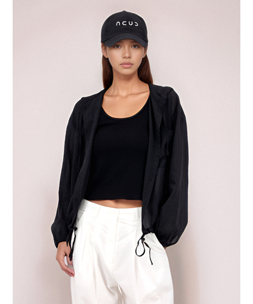 ACUD（アクド）の「Cropped Sleeveless Knit _Black（Tシャツ/カットソー・レディース・ブラック・FREE）」の5枚目の写真