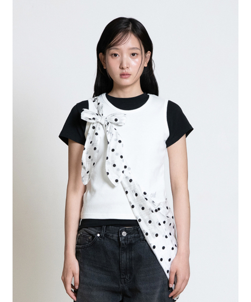 OAFISH(オアフィッシュ)の「DOT TIE SHOULDER BAG, WHITE(ショルダーバッグ・レディース・その他・ONE SIZE)」の1枚目の写真