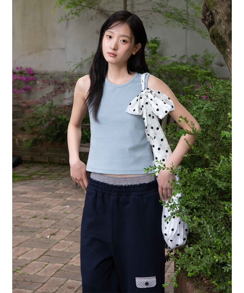 OAFISH(オアフィッシュ)の「DOT TIE SHOULDER BAG, WHITE(ショルダーバッグ・レディース・その他・ONE SIZE)」の4枚目の写真