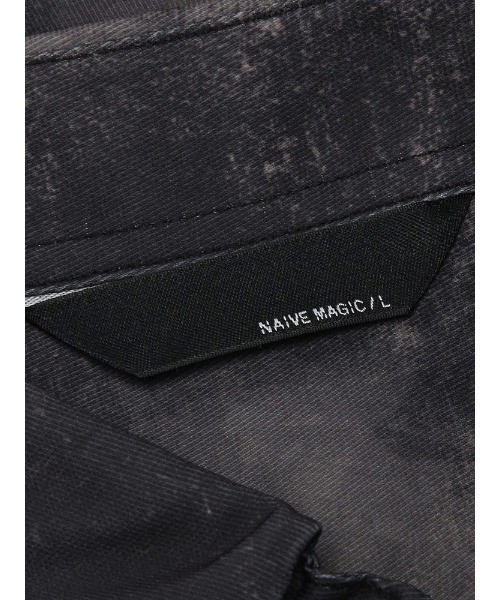 Naive magic(ナイーブマジック)の「NAIVE MAGIC (ナイーブマジック) 長袖 シャツ 柄 ルーズサイズ 花柄 モノトーン 幾何学 メンズ レディース(シャツ/ブラウス・メンズ・C/F/E/D・L/M/LL)」の18枚目の写真