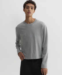 DNSR（ディーエヌエスアール）の「クロップロングスリーブグレー（Tシャツ/カットソー）」