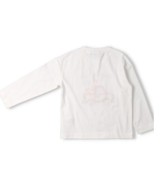 Moujonjon（ムージョンジョン）の「動物プリント長袖Tシャツ（Tシャツ/カットソー・キッズ・ライトグリーン/ホワイト・130/120/110/100/90/80）」の3枚目の写真