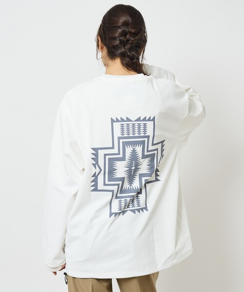 PENDLETON（ペンドルトン）の「【PENDLETON/ペンドルトン】CALCULO /カルキュロ/吸水速乾/Jersey/ロングスリーズTシャツ（Tシャツ/カットソー・メンズ・スモークピンク/オフホワイト/カーキ/サックスブルー/ブラック・L/M）」の2枚目の写真