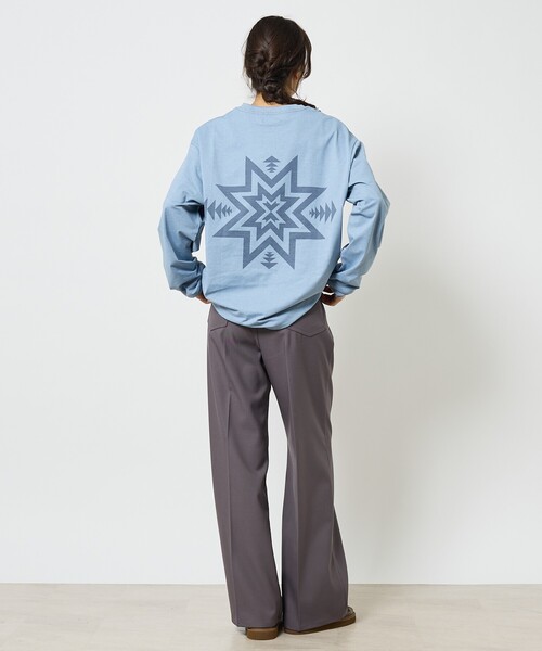 PENDLETON（ペンドルトン）の「【PENDLETON/ペンドルトン】CALCULO /カルキュロ/吸水速乾/Jersey/ロングスリーズTシャツ（Tシャツ/カットソー・メンズ・スモークピンク/オフホワイト/カーキ/サックスブルー/ブラック・L/M）」の21枚目の写真