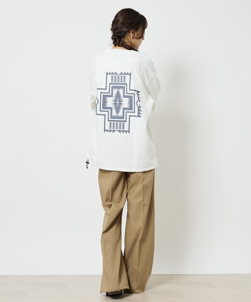 PENDLETON(ペンドルトン)の「【PENDLETON/ペンドルトン】CALCULO /カルキュロ/吸水速乾/Jersey/ロングスリーズTシャツ(Tシャツ/カットソー・メンズ・スモークピンク/オフホワイト/カーキ/サックスブルー/ブラック・L/M)」の8枚目の写真