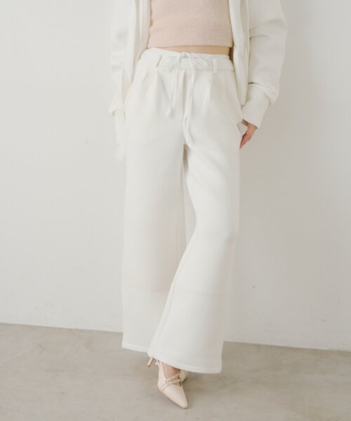 SALON by Chico/セットアップ対応】ダブルタックスウェットストレート