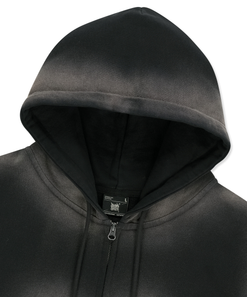 BROWNBREATH(ブラウンブレス)の「SPRAYED TAG HOOD ZIP UP - BLACK(パーカー・レディース・その他・MEDIUM/LARGE/SMALL/X-LARGE)」の7枚目の写真