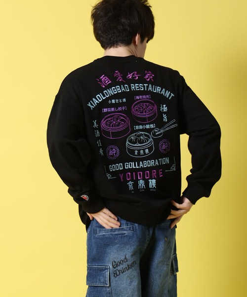 JACKROSE（ジャックローズ）の「YOIDORE ｼﾞﾝﾃﾞｨﾝﾛｳ ｺﾗﾎﾞ ｸﾙｰﾈｯｸｽｳｪｯﾄ（スウェット・メンズ・ライトグレー/ブラック・M/XL/L）」の19枚目の写真