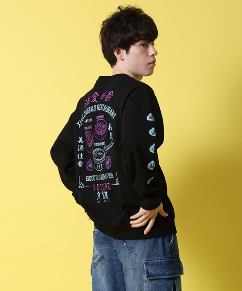 JACKROSE（ジャックローズ）の「YOIDORE ｼﾞﾝﾃﾞｨﾝﾛｳ ｺﾗﾎﾞ ｸﾙｰﾈｯｸｽｳｪｯﾄ（スウェット・メンズ・ライトグレー/ブラック・M/XL/L）」の21枚目の写真
