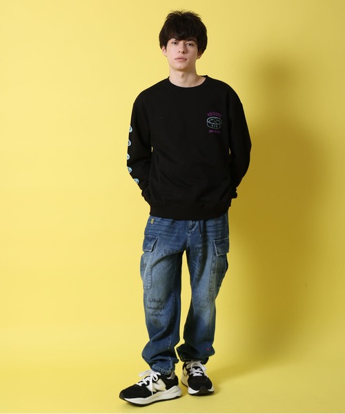 JACKROSE（ジャックローズ）の「YOIDORE ｼﾞﾝﾃﾞｨﾝﾛｳ ｺﾗﾎﾞ ｸﾙｰﾈｯｸｽｳｪｯﾄ（スウェット・メンズ・ライトグレー/ブラック・M/XL/L）」の22枚目の写真