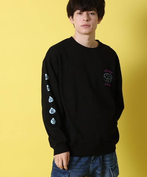 JACKROSE（ジャックローズ）の「YOIDORE ｼﾞﾝﾃﾞｨﾝﾛｳ ｺﾗﾎﾞ ｸﾙｰﾈｯｸｽｳｪｯﾄ（スウェット・メンズ・ライトグレー/ブラック・M/XL/L）」の14枚目の写真