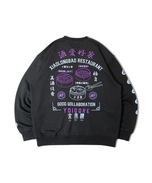 JACKROSE（ジャックローズ）の「YOIDORE ｼﾞﾝﾃﾞｨﾝﾛｳ ｺﾗﾎﾞ ｸﾙｰﾈｯｸｽｳｪｯﾄ（スウェット・メンズ・ライトグレー/ブラック・M/XL/L）」の7枚目の写真