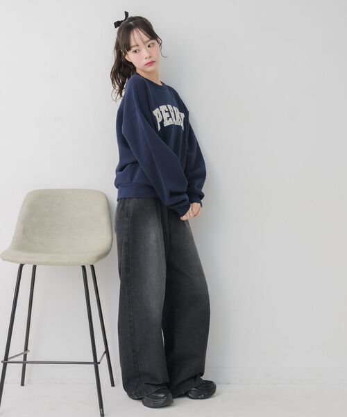 ems excite（エムズエキサイト）の「フラワーロゴトレーナー（Tシャツ/カットソー・レディース・ナチュラル/ダークグレー/ダークブルー・FREE）」の22枚目の写真