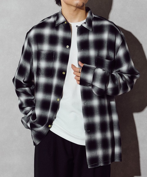 TOWNCRAFT(タウンクラフト)の「【TOWN CRAFT】60 loop collar shirt(シャツ/ブラウス・メンズ・グレー/ブラック/ダークグレー/グリーン・S/M/L)」の5枚目の写真