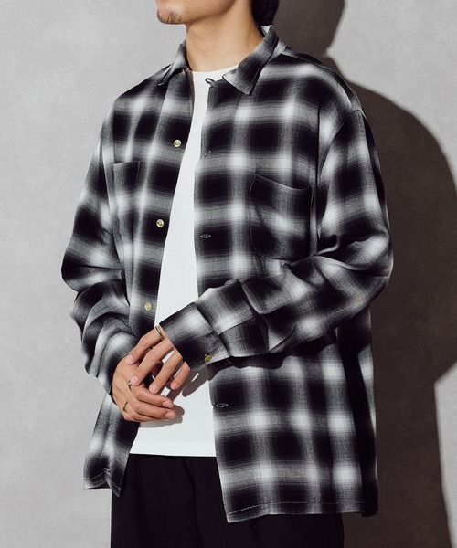 TOWNCRAFT(タウンクラフト)の「【TOWN CRAFT】60 loop collar shirt(シャツ/ブラウス・メンズ・グレー/ブラック/ダークグレー/グリーン・S/M/L)」の6枚目の写真