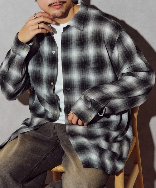 TOWNCRAFT(タウンクラフト)の「【TOWN CRAFT】60 loop collar shirt(シャツ/ブラウス・メンズ・グレー/ブラック/ダークグレー/グリーン・S/M/L)」の15枚目の写真