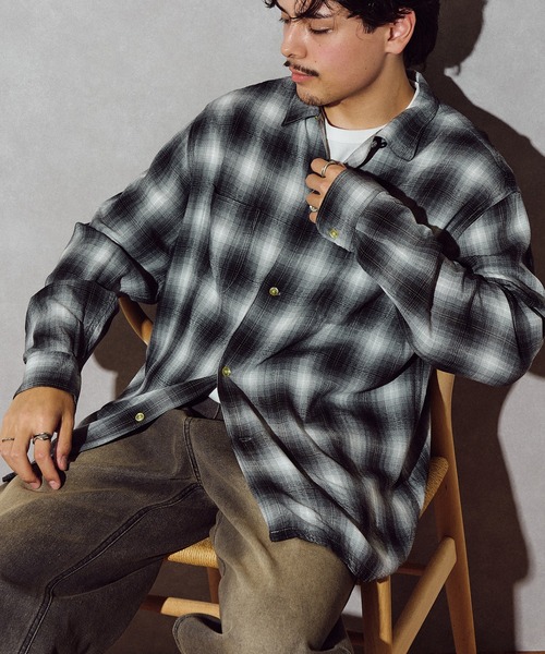 TOWNCRAFT(タウンクラフト)の「【TOWN CRAFT】60 loop collar shirt(シャツ/ブラウス・メンズ・グレー/ブラック/ダークグレー/グリーン・S/M/L)」の16枚目の写真