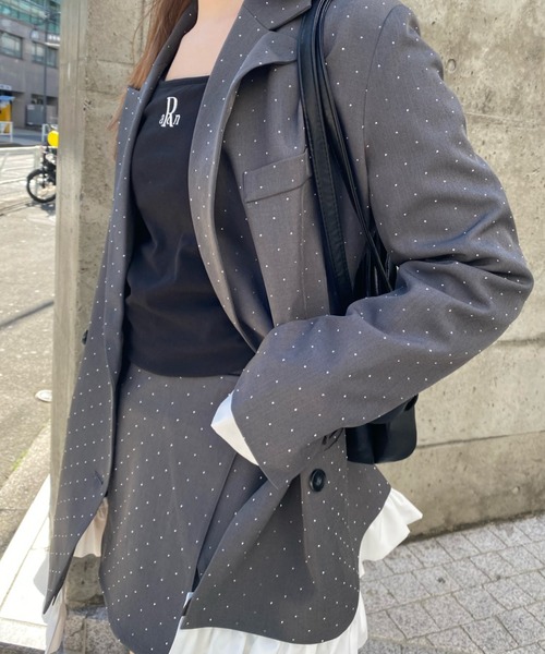 RAY CASSIN（レイカズン）の「【SET UPで着られる！】レース付ボックススカパン（スカート・レディース・グレー/ブラック/ベージュ/グレー系その他2・FREE）」の7枚目の写真