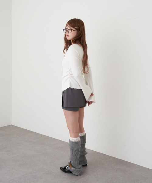 RAY CASSIN（レイカズン）の「【SET UPで着られる！】レース付ボックススカパン（スカート・レディース・グレー/ブラック/ベージュ/グレー系その他2・FREE）」の20枚目の写真