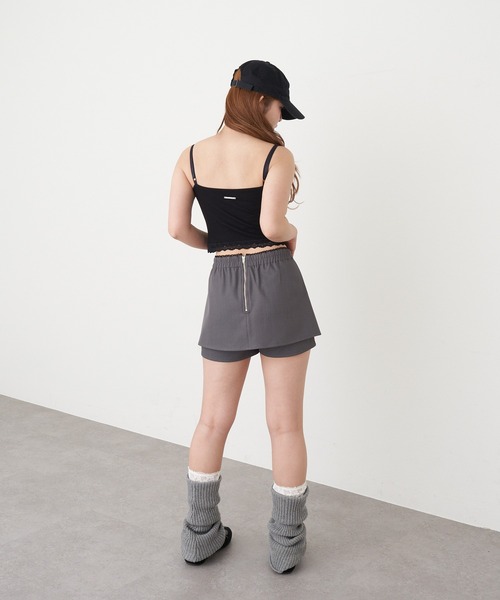 RAY CASSIN（レイカズン）の「【SET UPで着られる！】レース付ボックススカパン（スカート・レディース・グレー/ブラック/ベージュ/グレー系その他2・FREE）」の14枚目の写真