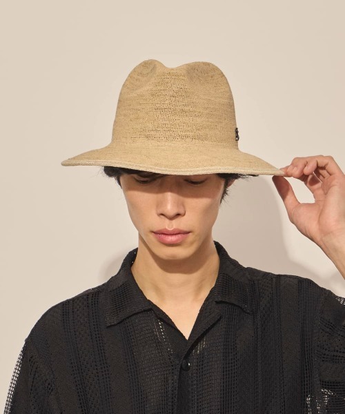 arth（アース）の「arth  Raffia Croche Fedora / アース（ハット・メンズ・ナチュラル・L 59cm/M/57.5cm）」の7枚目の写真