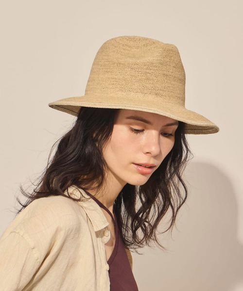 arth（アース）の「arth  Raffia Croche Fedora / アース（ハット・メンズ・ナチュラル・L 59cm/M/57.5cm）」の14枚目の写真