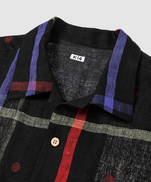 KHOKI（コッキ）の「Embroidered Jamdani Shirt（シャツ/ブラウス・メンズ・ホワイト/ブラック・3）」の4枚目の写真