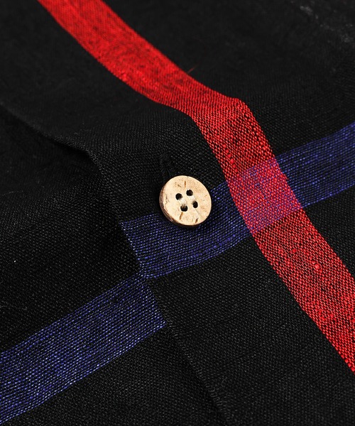 KHOKI（コッキ）の「Embroidered Jamdani Shirt（シャツ/ブラウス・メンズ・ホワイト/ブラック・3）」の7枚目の写真