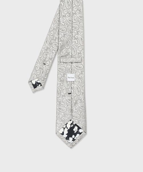シルバーペイズリー タイ【160104 552MJ】（ネクタイ）｜Paul Smith