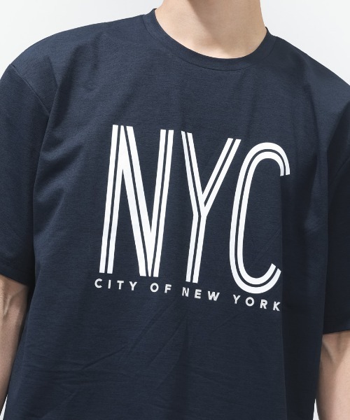 TIGORA(ティゴラ)の「ティゴラ TIGORA UVカットTシャツ NYCセンターロゴ(Tシャツ/カットソー・メンズ・ネイビー/ホワイト・LL/L/M/S/3L)」の8枚目の写真