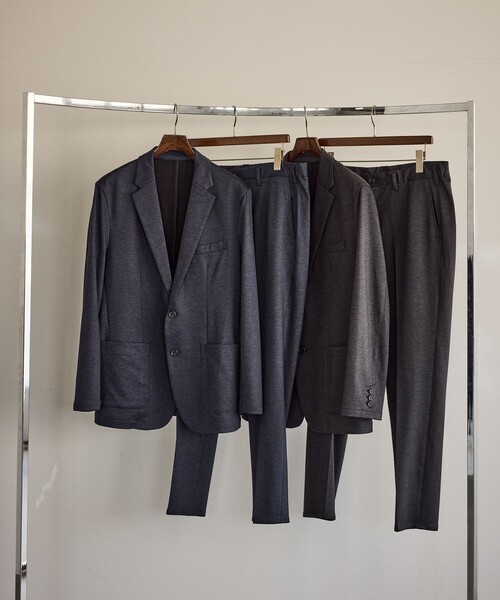 JUN STANDARD PICKS（ジュンスタンダードピックス）の「ブライト ダブルジャージージャケット/セットアップ対応（テーラードジャケット・メンズ・ネイビー/チャコールグレー・S/M/LL/L）」の13枚目の写真