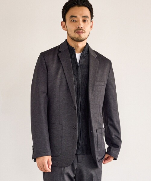 JUN STANDARD PICKS（ジュンスタンダードピックス）の「ブライト ダブルジャージージャケット/セットアップ対応（テーラードジャケット・メンズ・ネイビー/チャコールグレー・S/M/LL/L）」の21枚目の写真